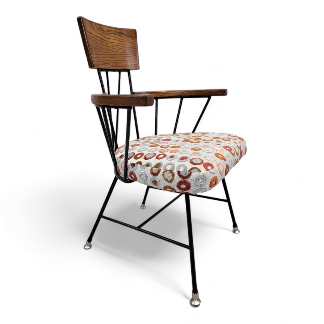 Mid Century Atomic Space Age Captain Chairs Pedestal Table by Selrite - 3