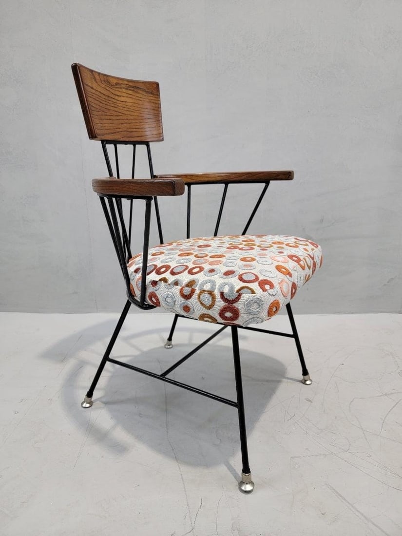 Mid Century Atomic Space Age Captain Chairs Pedestal Table by Selrite - 4