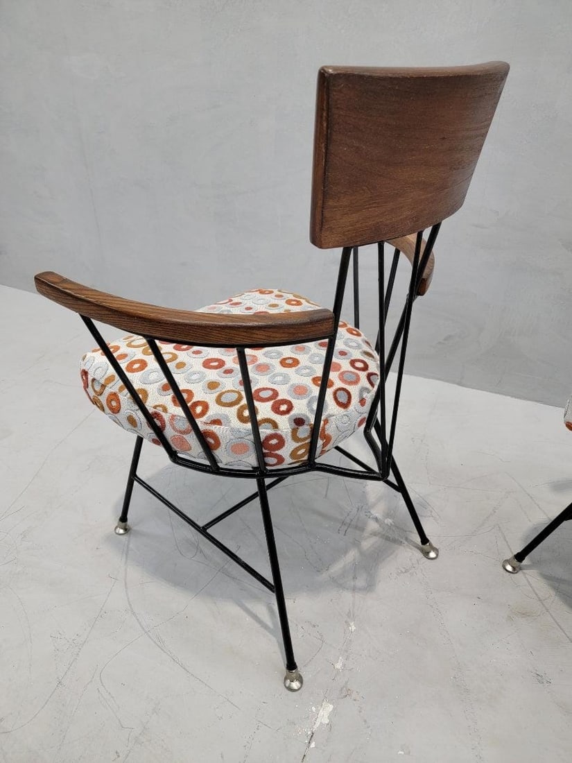 Mid Century Atomic Space Age Captain Chairs Pedestal Table by Selrite - 9