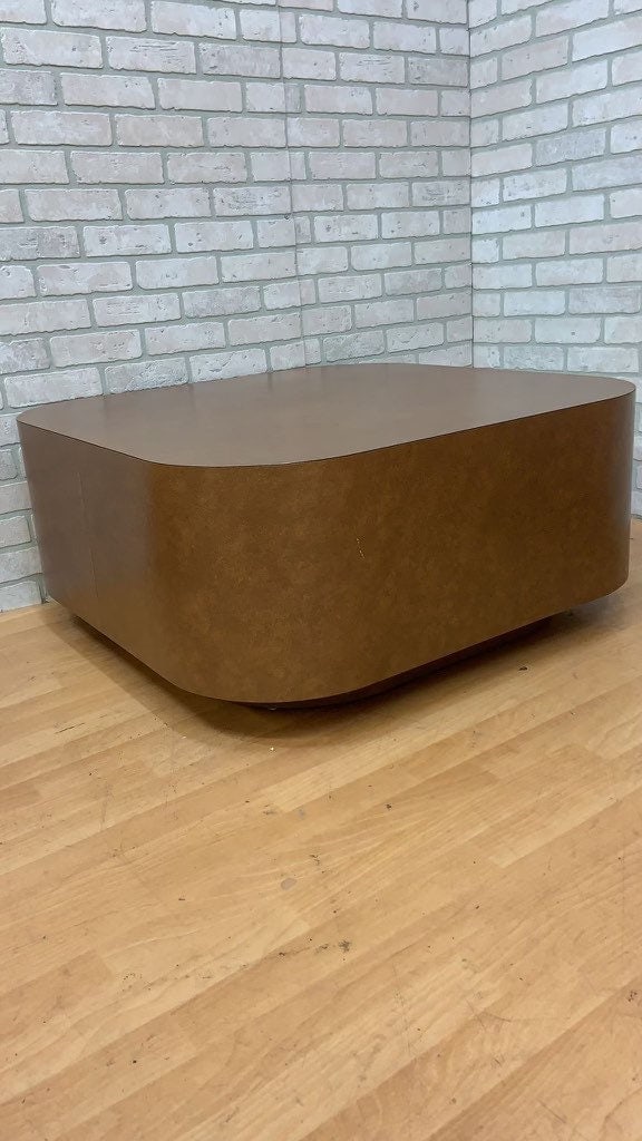 Postmodern Coffee Side Table with Wood Laminate Surface - 4