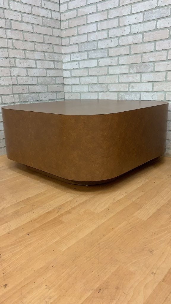 Postmodern Coffee Side Table with Wood Laminate Surface - 8