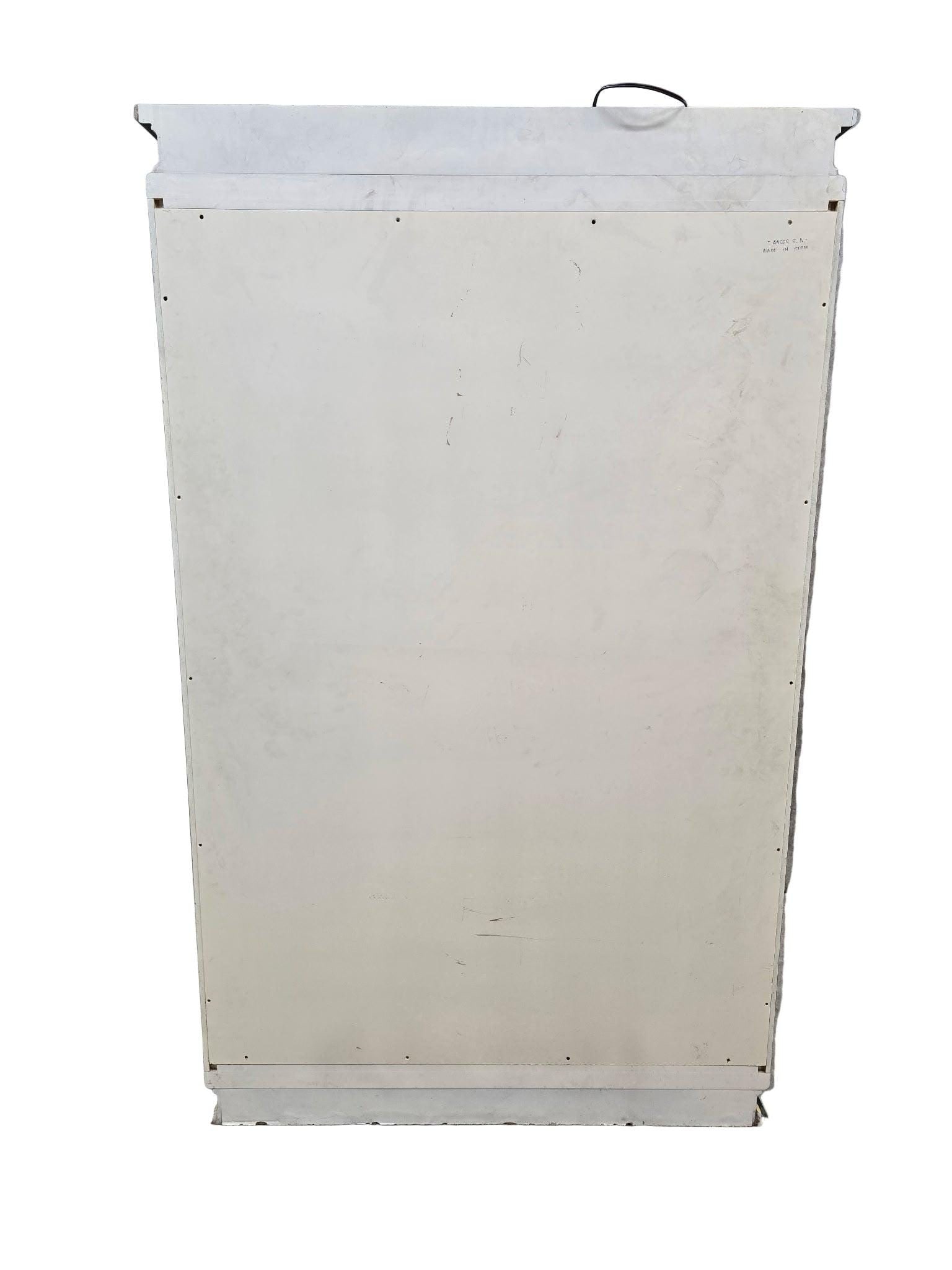 Mid-Century Modern Etched Brass Curio Cabinet – Spanish Two-Door Display - 9