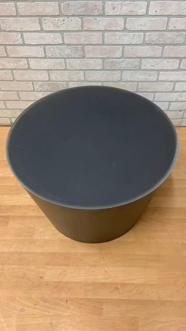 Vintage Modern Metal Drum Side Table - 2