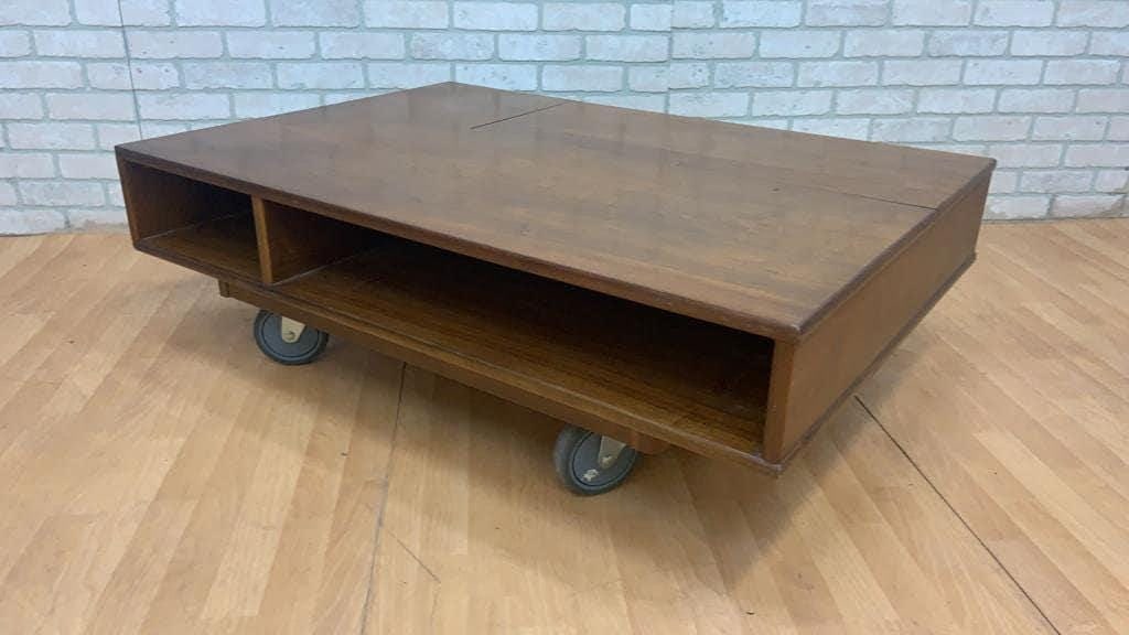 Mid Century Modern Walnut Coffee Table Designed By Kipp Stewart for Drexel - 8