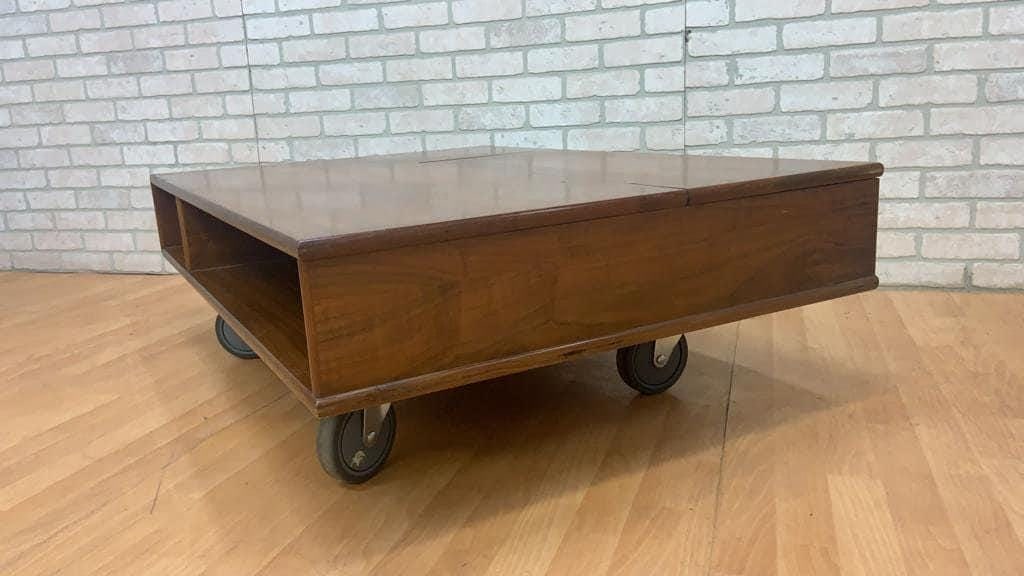 Mid Century Modern Walnut Coffee Table Designed By Kipp Stewart for Drexel - 9