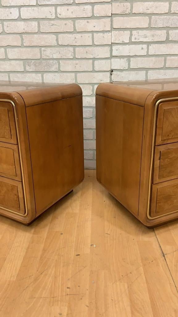 Art Deco American of Martinsville Headboard and Nightstand Bedroom Set - 4