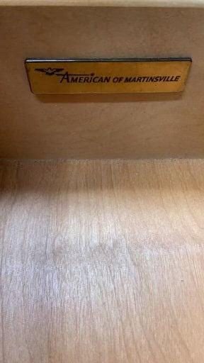 Art Deco American of Martinsville Headboard and Nightstand Bedroom Set - 7