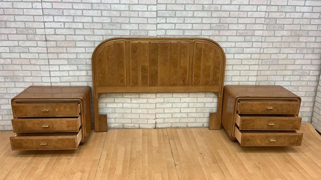 Art Deco American of Martinsville Headboard and Nightstand Bedroom Set - 8