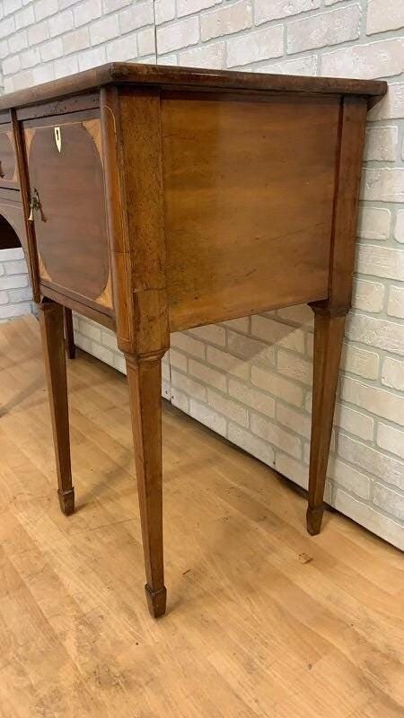 Antique Georgian Mahogany Inlaid Spade Foot Sideboard - 3