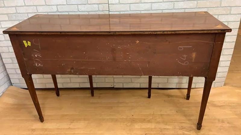 Antique Georgian Mahogany Inlaid Spade Foot Sideboard - 8