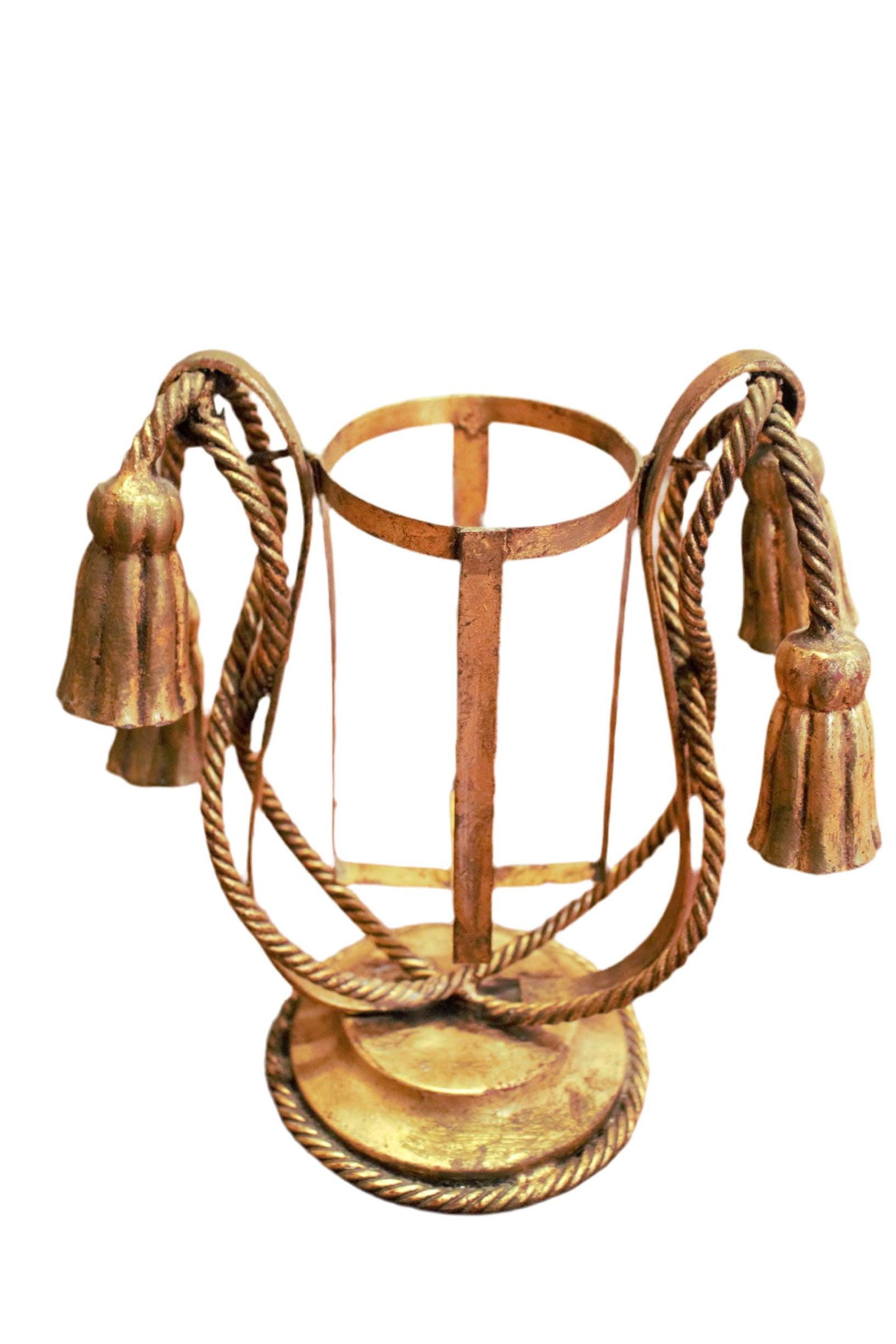 Hollywood Regency Rope and Tassel Bottle Holder