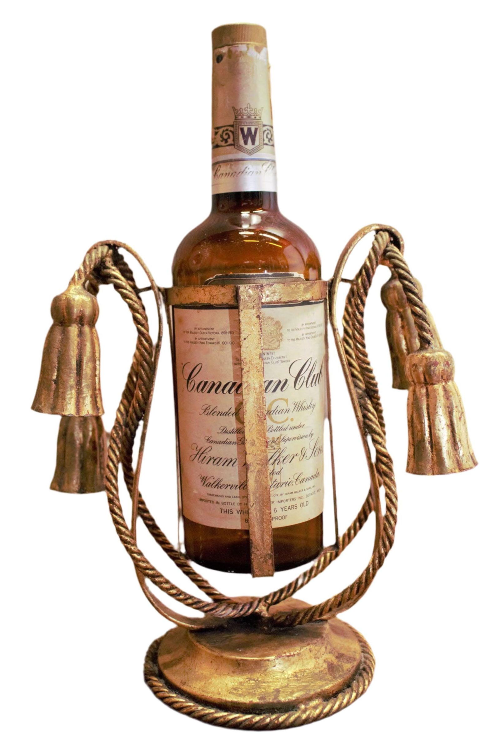 Hollywood Regency Rope and Tassel Bottle Holder - 2