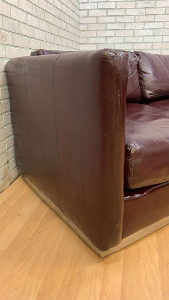 Mid Century Modern Ward Bennett Style Sofas on Chrome Bases for Upholstery - Set of 2 - 5