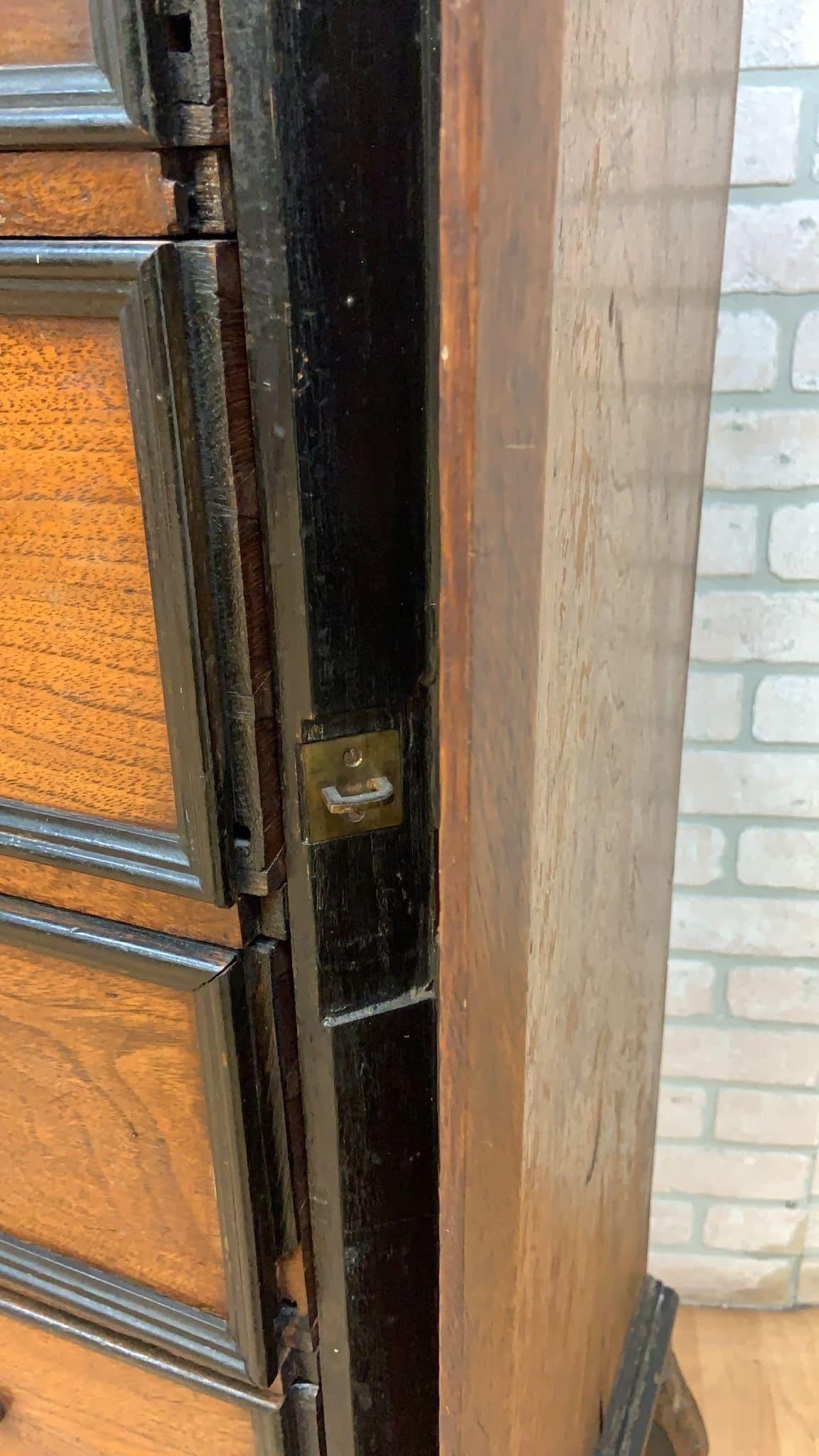 Antique French Napoleon Style 13 Drawers Tall Boy Storage Cabinet - 8