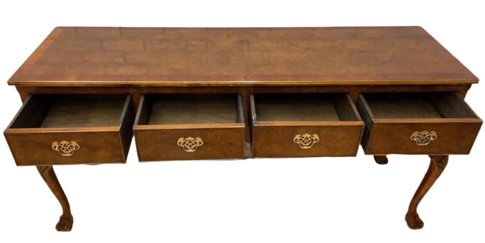 Antique Victorian Burlwood Sideboard with Claw and Ball Feet - 5