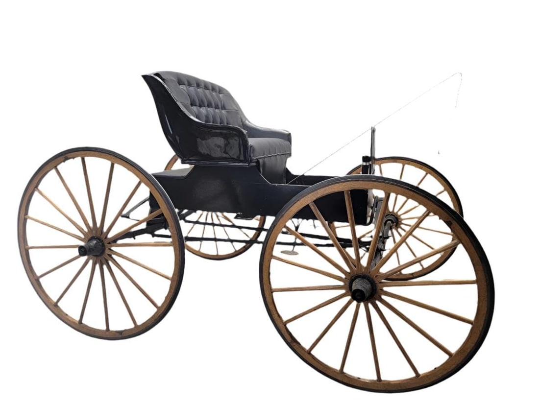 Antique Fully Restored & Functional Horse-Pull Spring Buggy - 6