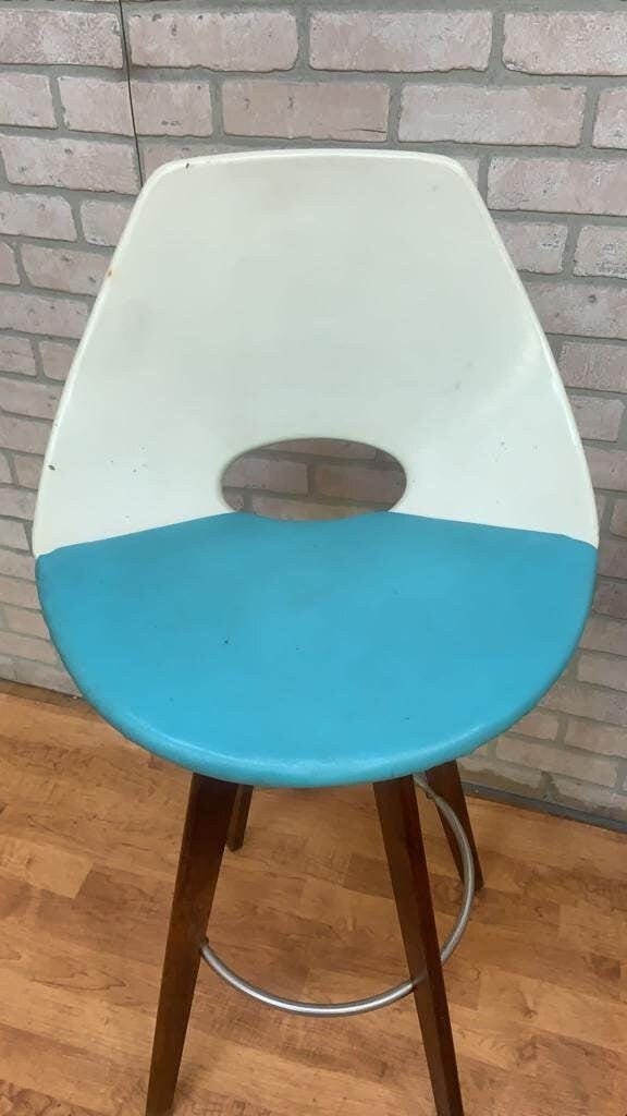 Mid Century Modern Stools Designed by John Yellen - Pair - 7