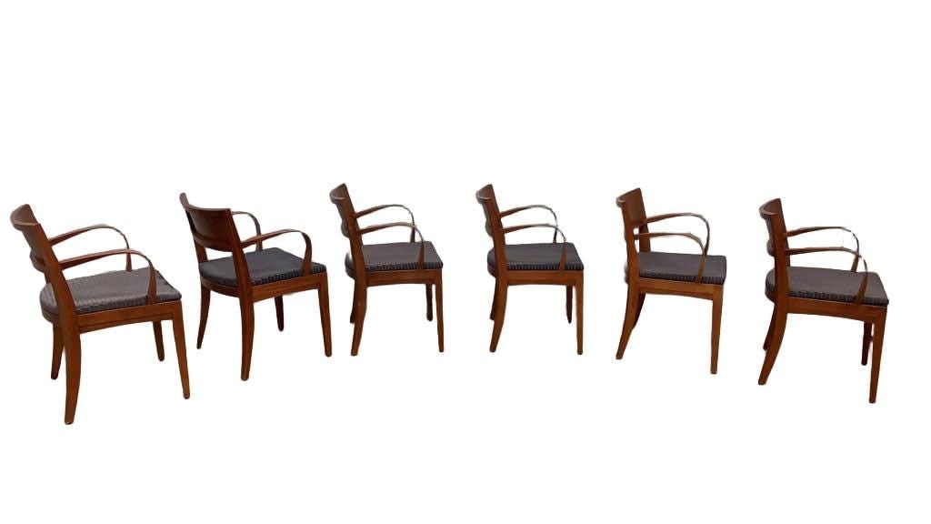 Contemporary Jonathan Crinion for Knoll Wood Side Dining Chairs - Set of 6 - 10