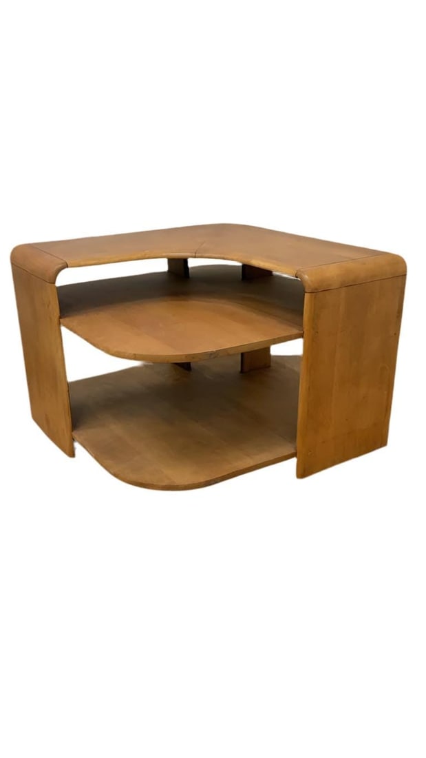 Mid Century Modern Heywood Wakefield 3 Tier Corner Table (1 of 8)