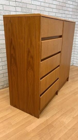 Mid Century Modern Sannemann Danish Bachelor Wardrobe Chest - 5