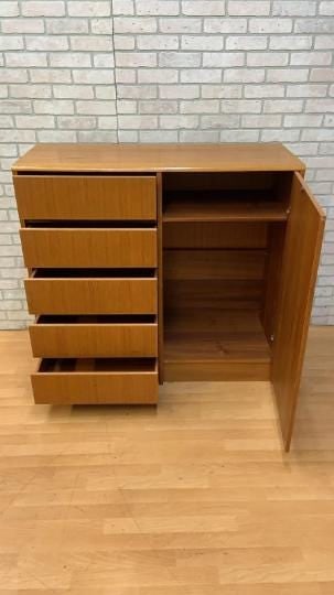 Mid Century Modern Sannemann Danish Bachelor Wardrobe Chest - 7