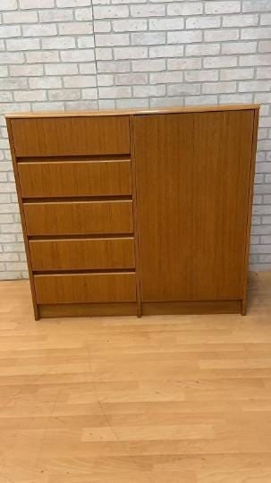 Mid Century Modern Sannemann Danish Bachelor Wardrobe Chest - 9