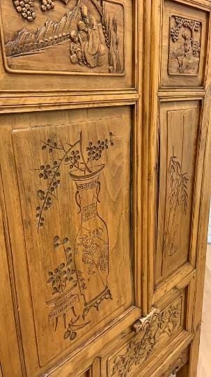 Vintage Chinese Pierced Screen Scholars Cabinet - 8