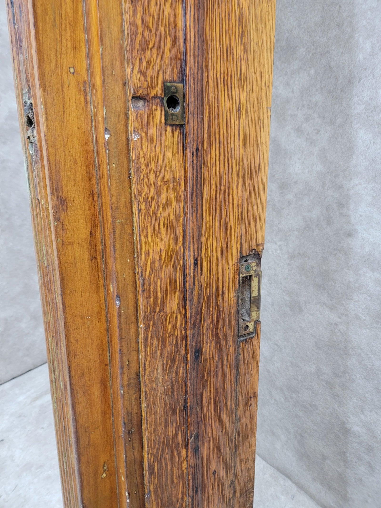 Antique Monumental Salvaged Carved Entrance Door - 9