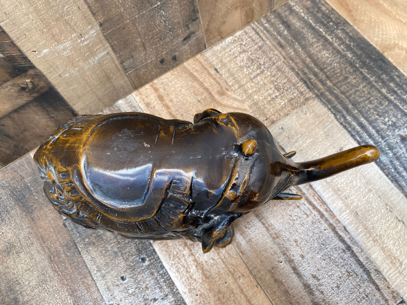 Antique Ornate Bronze Elephants - Pair - 7