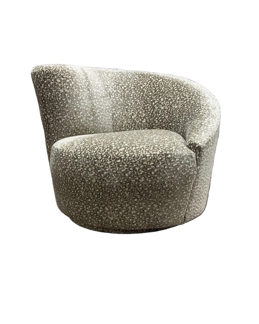 Mid Century Modern Vladimir Kagan Style Asymmetrical Swivel “Nautilus” Weiman Lounge - 5