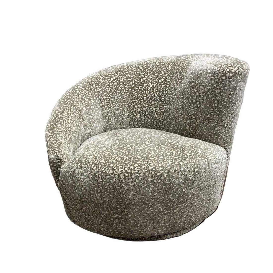 Mid Century Modern Vladimir Kagan Style Asymmetrical Swivel “Nautilus” Weiman Lounge - 7