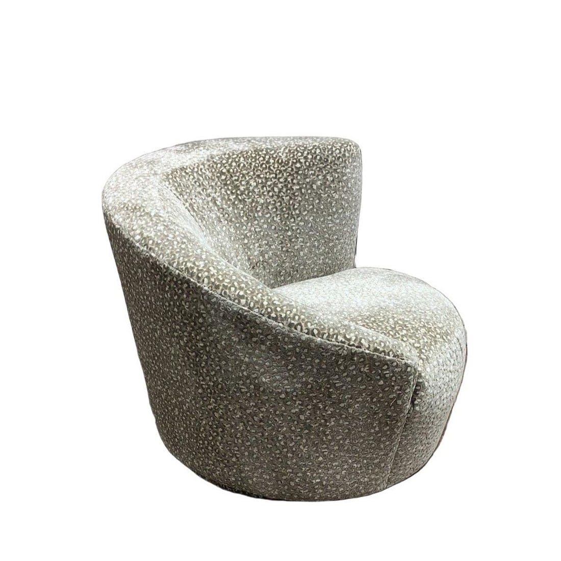 Mid Century Modern Vladimir Kagan Style Asymmetrical Swivel “Nautilus” Weiman Lounge - 8