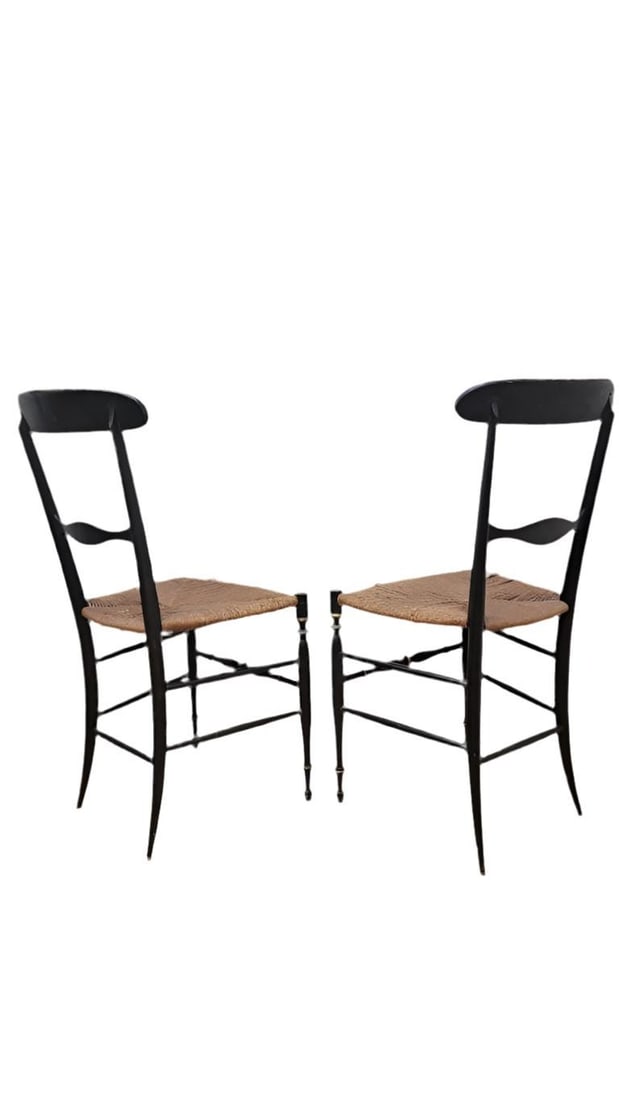 Antique Italian Walnut Side Chairs by Fratelli Levaggi & Giuseppe Gaetano Descalzi - Pair - 6