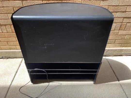 Vintage Modern Black Wood Free Standing Indoor Fireplace - 6