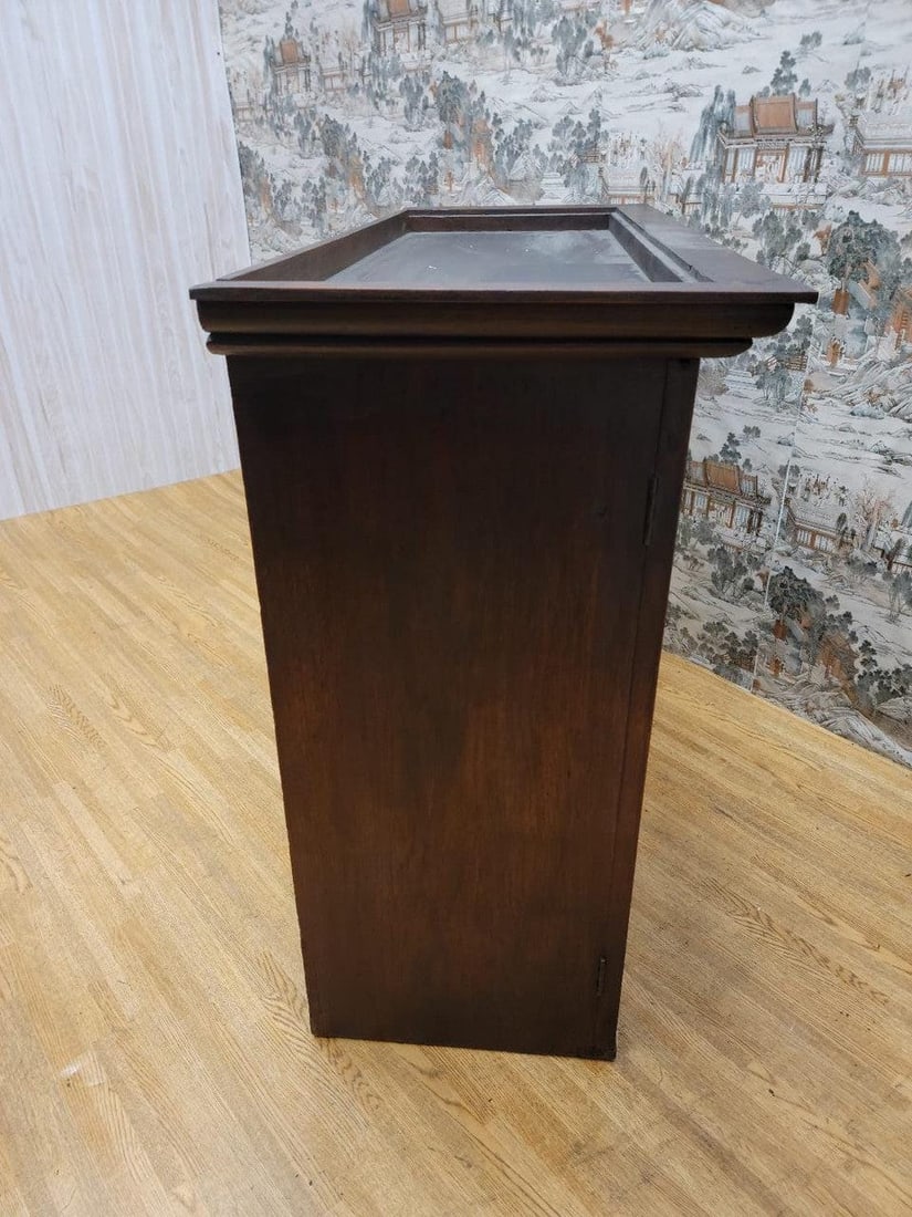 Antique Thai British Colonial Teak and Glass Display Cabinet/Bookcase - 7