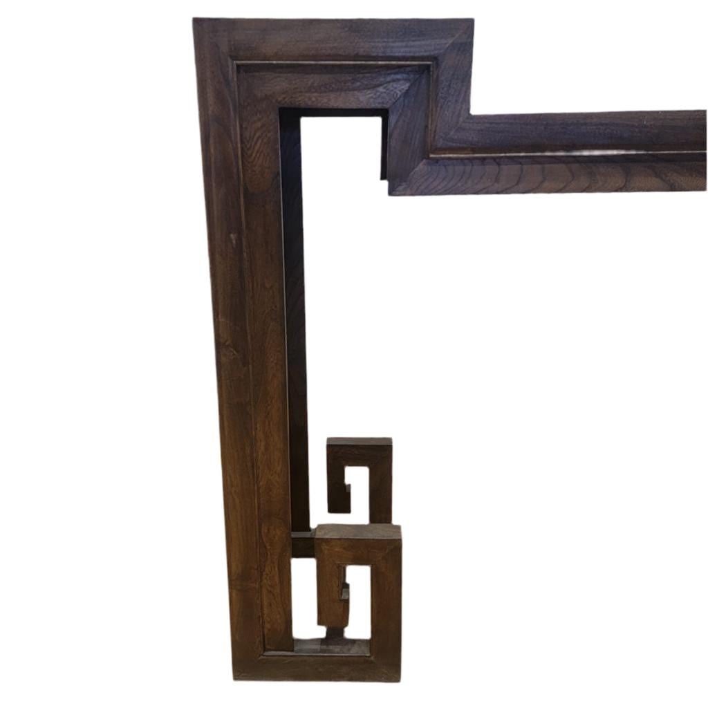 Antique Shanxi Province Elm Carved Side Altar Table with Turned Legs - 10