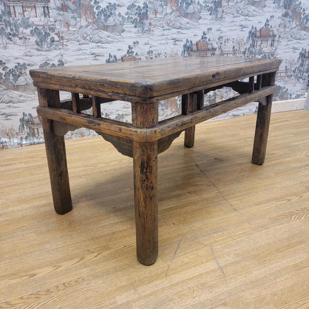 Antique Shanxi Province Elmwood Coffee / Side Table - 3