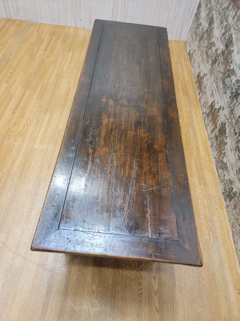 Traditional Handmade Shanxi Province Coffer Sideboard Featuring Artistic Carvings - 8