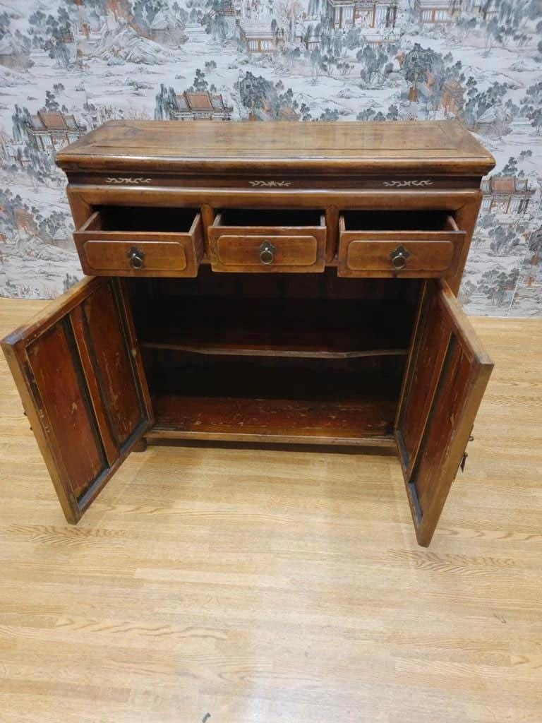 Antique Shanxi Province Elmwood Cabinet - 5