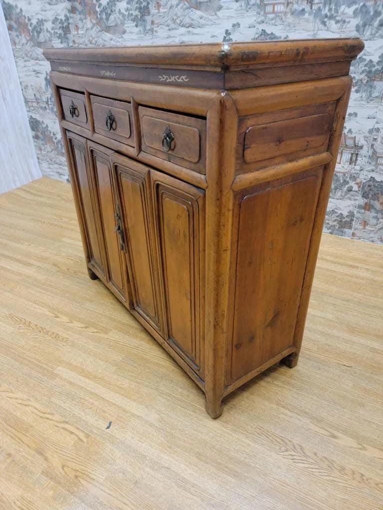 Antique Shanxi Province Elmwood Cabinet - 9