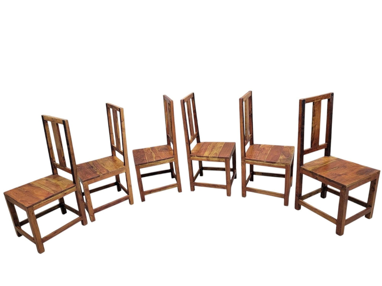 Vintage Rustic Reclaimed Barnwood Extending Dining Table and Chairs Set - 7