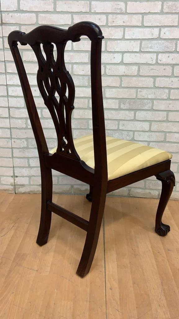 Vintage Traditional Chippendale Ball and Claw Mahogany Dining Chairs - Set of 6 - 3