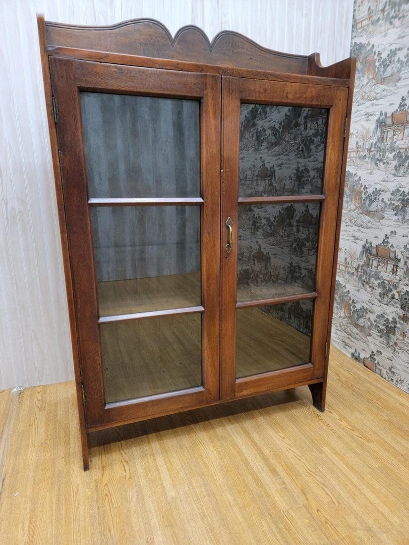 Vintage Thai British Colonial Teak and Glass Display Cabinet - 3