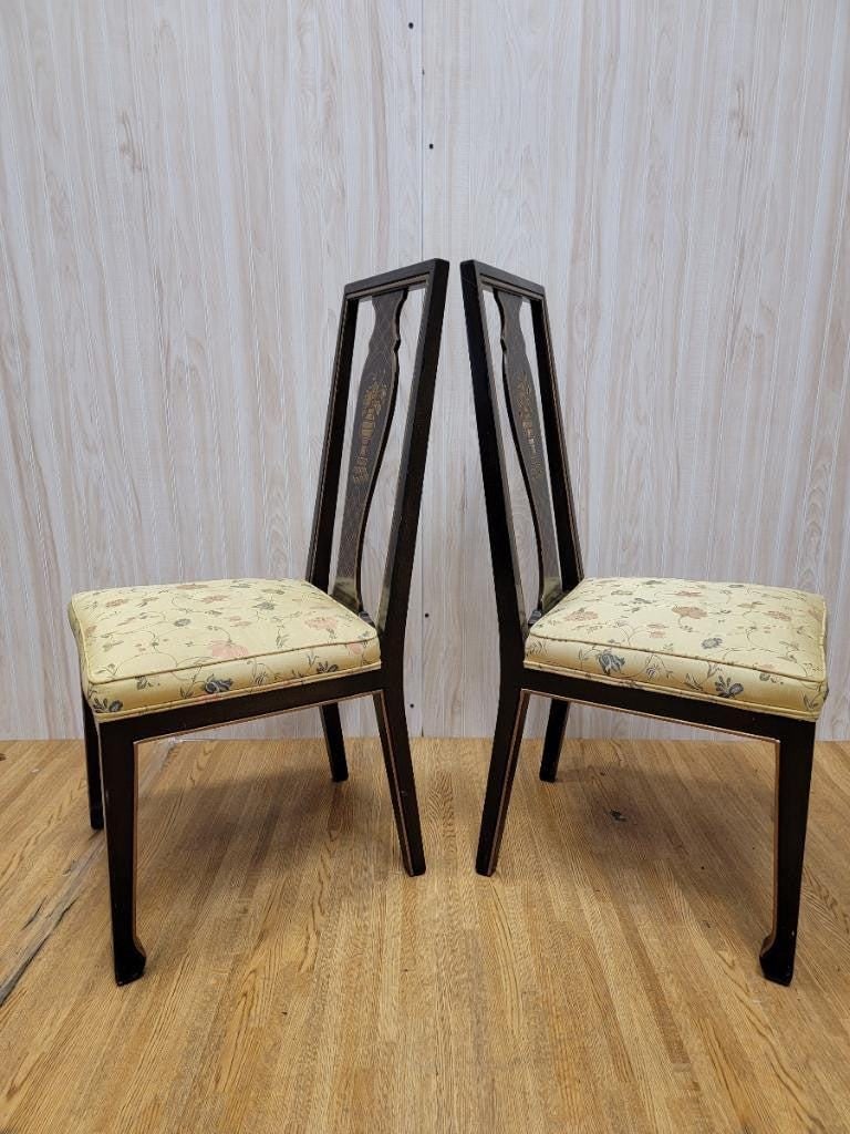 Hollywood Regency Asian Style Dining Chairs by Karges - Set of 4 - 8