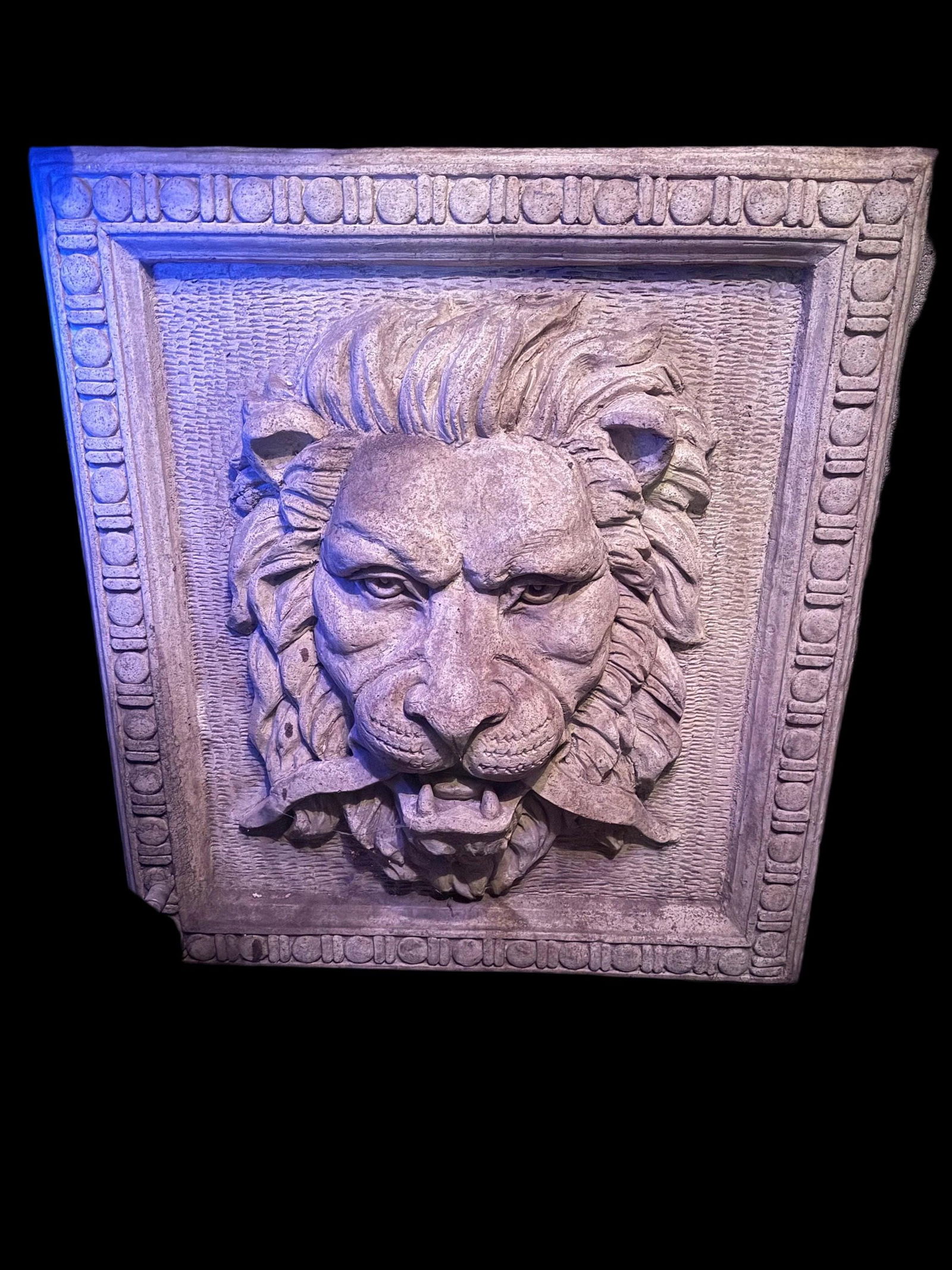 Antique Lion Stone Architectural Wall Salvage