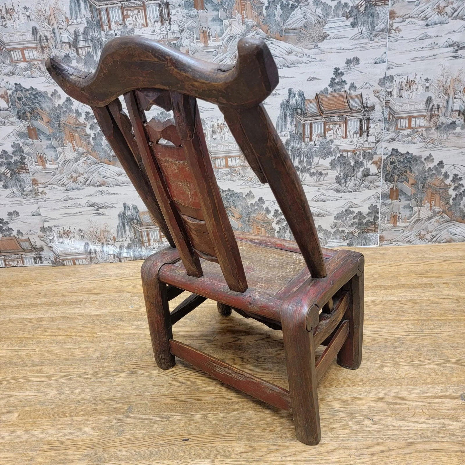 Antique Shanxi Province Carved Elm Chair - 7