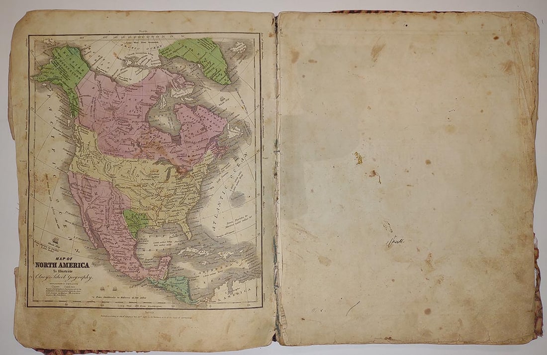 Olney's School Atlas containing...(13 maps - 5