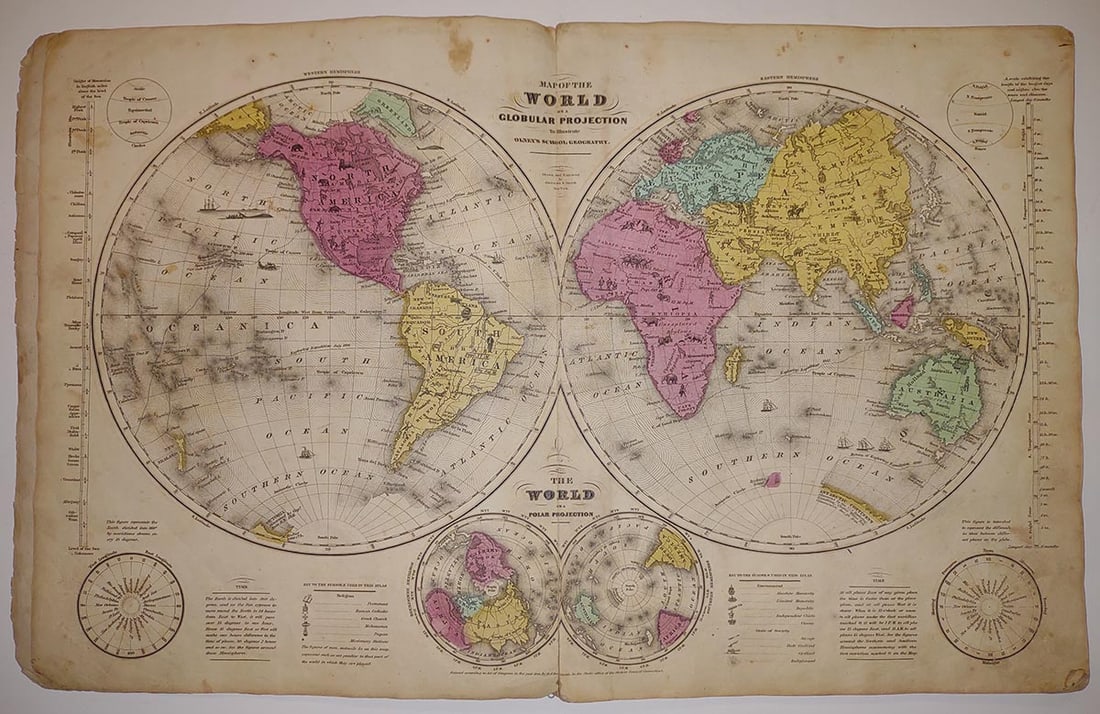 Olney's School Atlas containing the following maps ...[24]...(Cover title only, issued without - 2