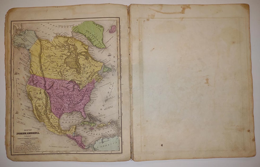 Olney's School Atlas containing the following maps ...[24]...(Cover title only, issued without - 3