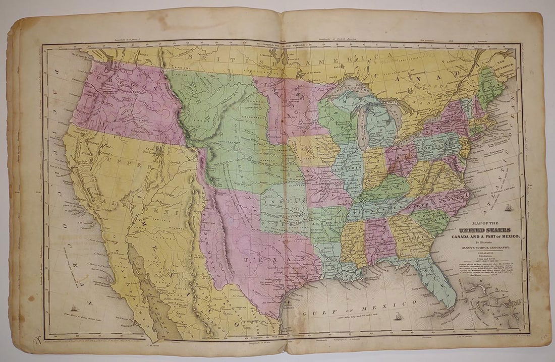 Olney's School Atlas containing the following maps ...[24]...(Cover title only, issued without - 4